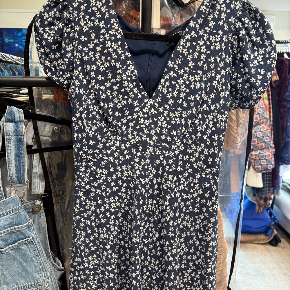 Saloni Floral Puff Sleeve Dress